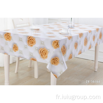 Nappe en PVC de belle décoration en relief brillant senior